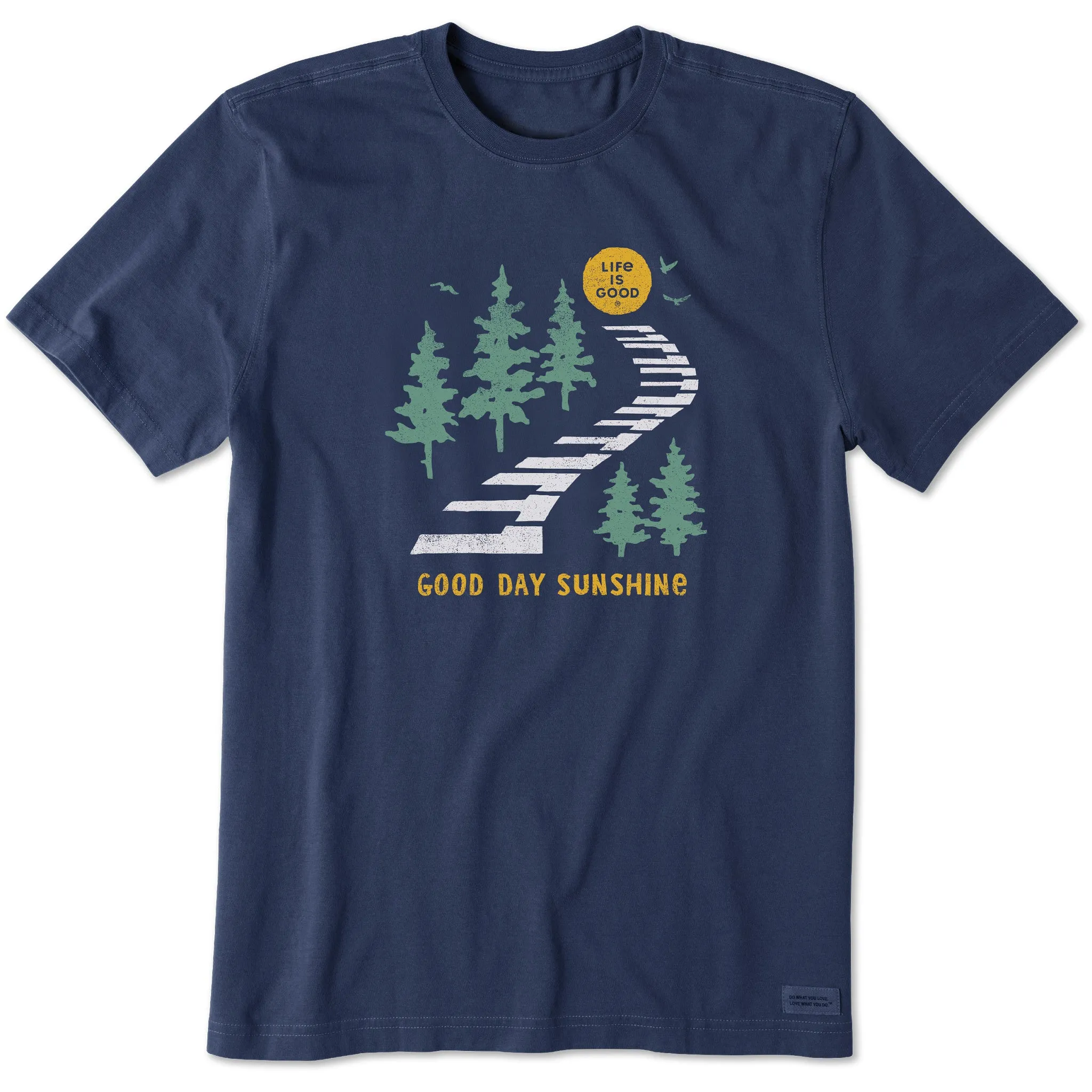 casual top Breathable Comfort Fit Men's Good Day Sunshine Piano Path Short Sleeve Tee