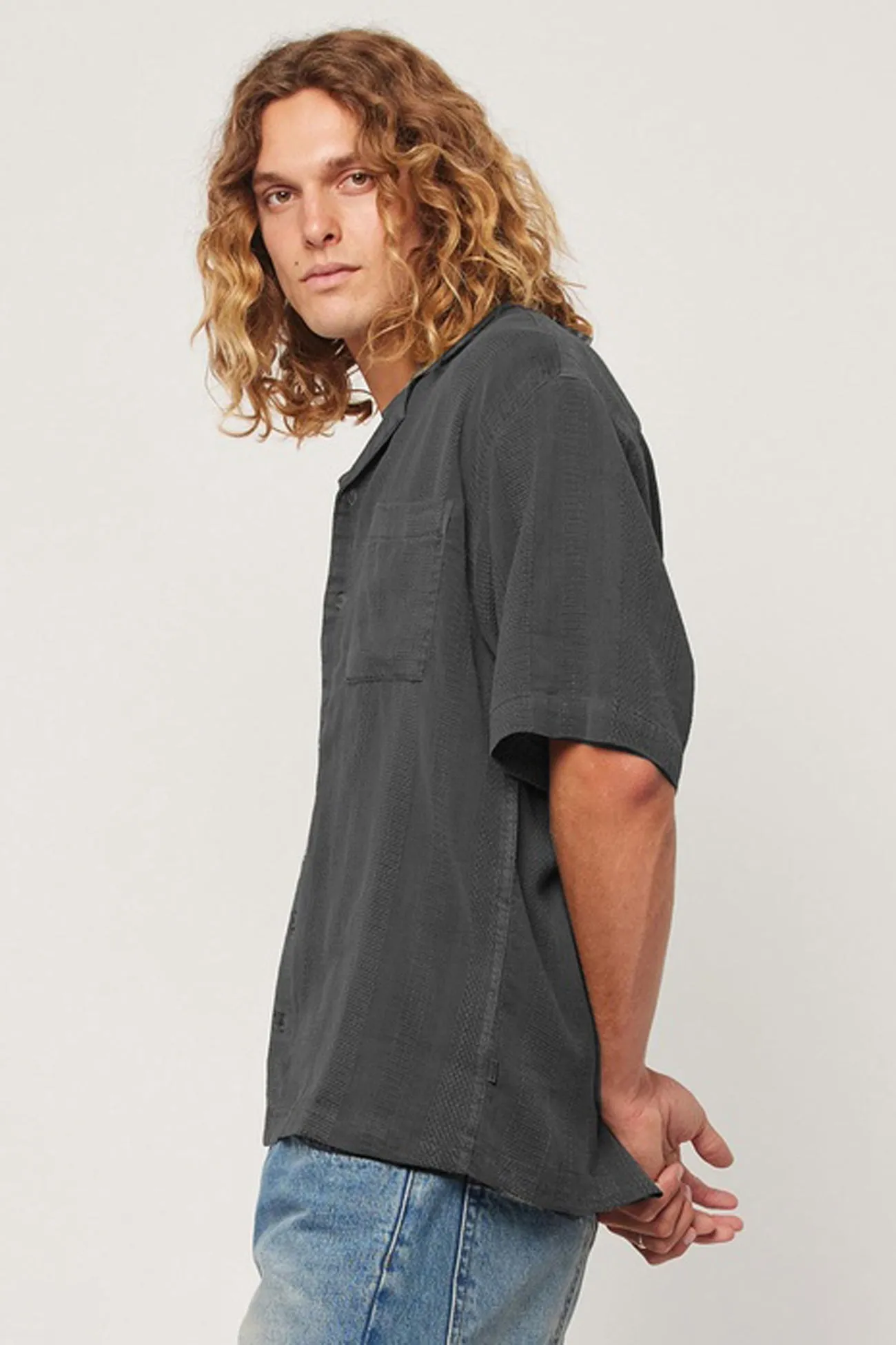 Heavy Weave Bowler Washed Black Comfort Wearable Comfy Design Wear