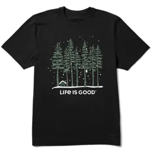 FlexibleCollarOptions Men's Snowy Owl Tall Pines Short Sleeve Crusher Tee