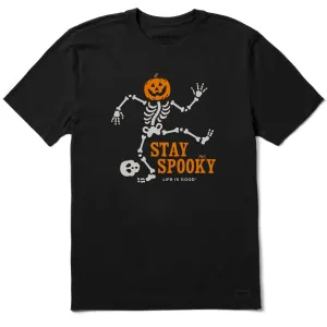 Spring Wear Men's Stay Spooky Skeleton Short Sleeve Crusher Tee