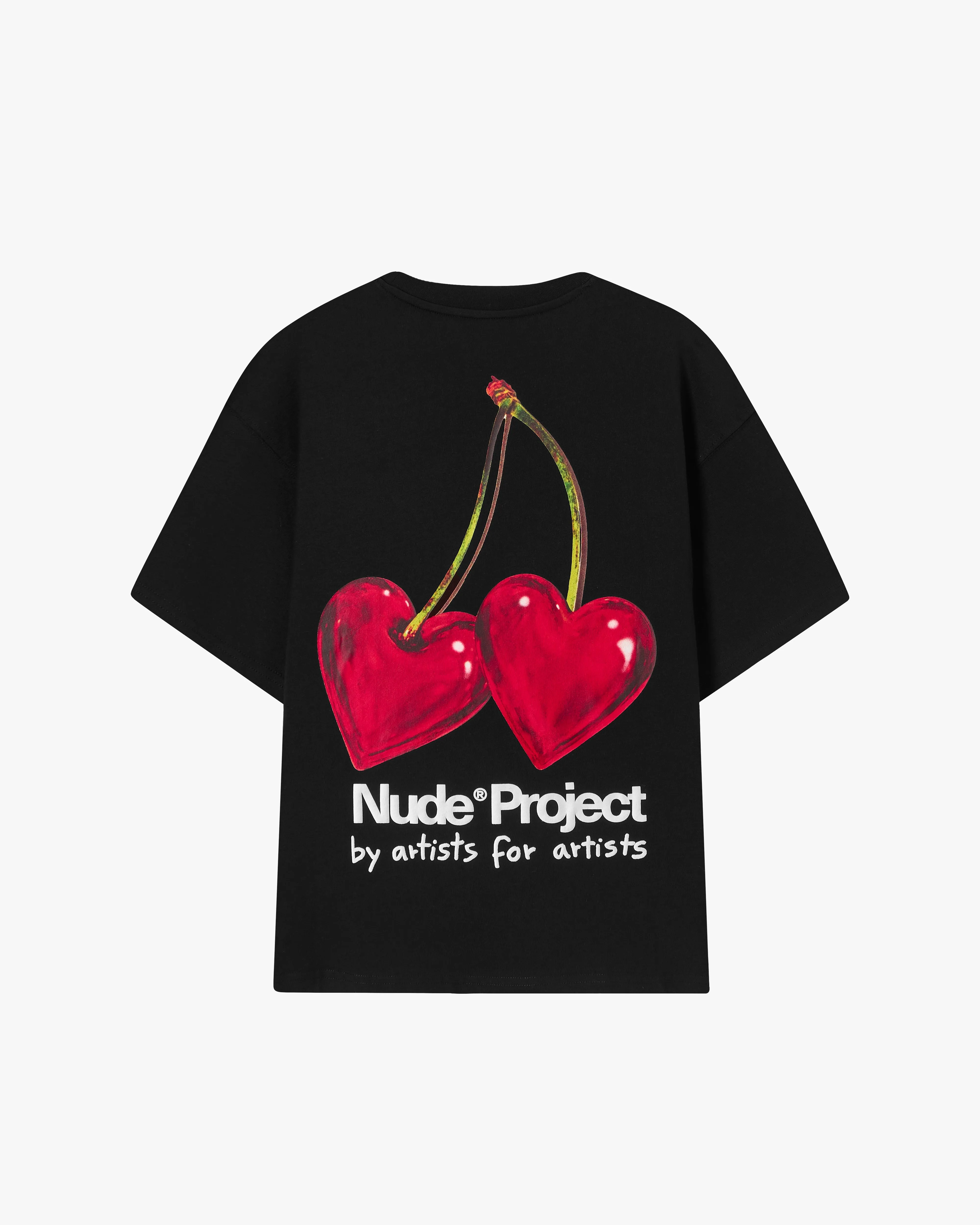 Juicy Cherry Tee Black Easy-to-Style Top