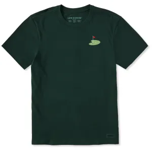 Men's Golf Green Short Sleeve Crusher Tee Eco-friendly