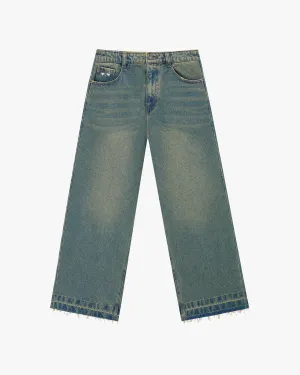 Old Baggy Jeans Dirty Wash Universal Style Timeless Waist