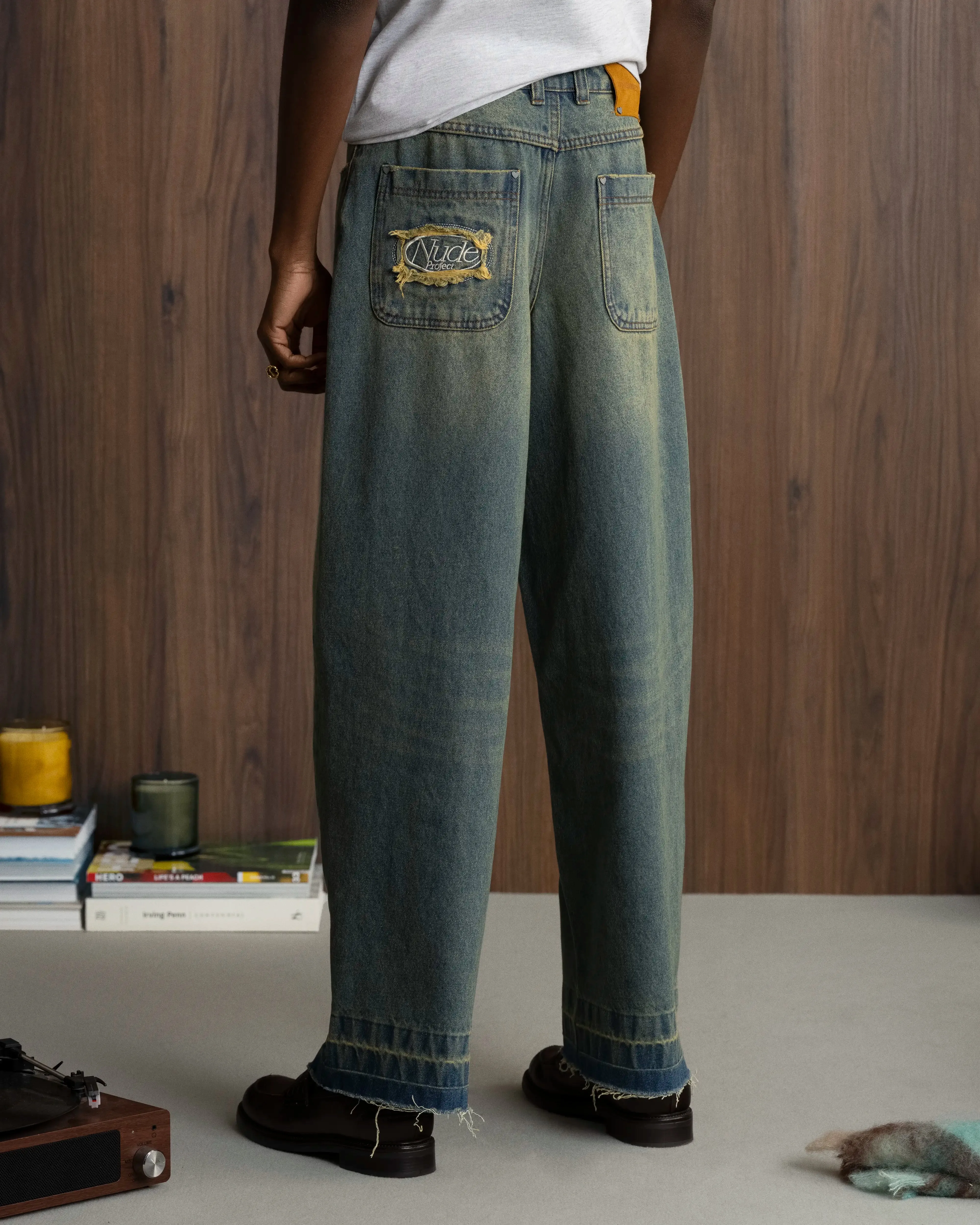 Comfort Fit Design Old Baggy Jeans Dirty Wash