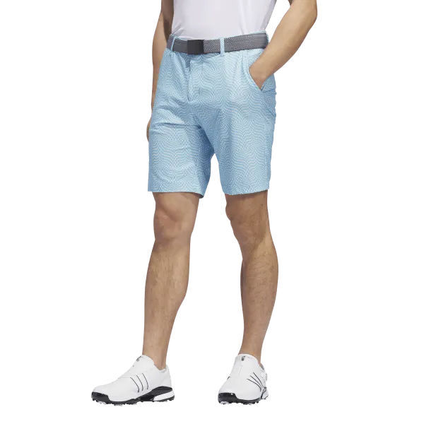 Adidas Ultimate365 Printed Shorts - Blue dress shorts Belt loops