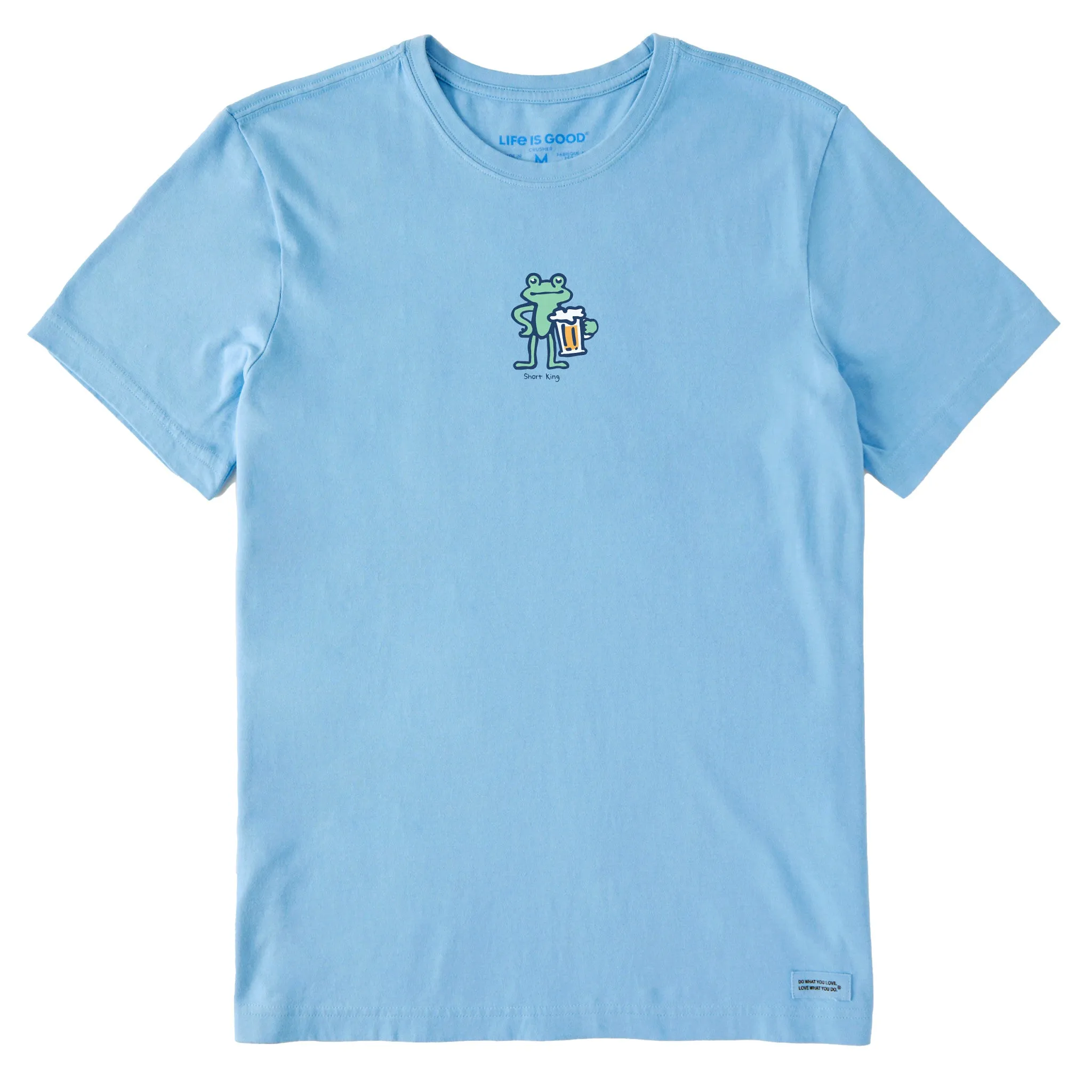 Button Down Men's Quirky Short King Frog Short Sleeve Crusher Tee