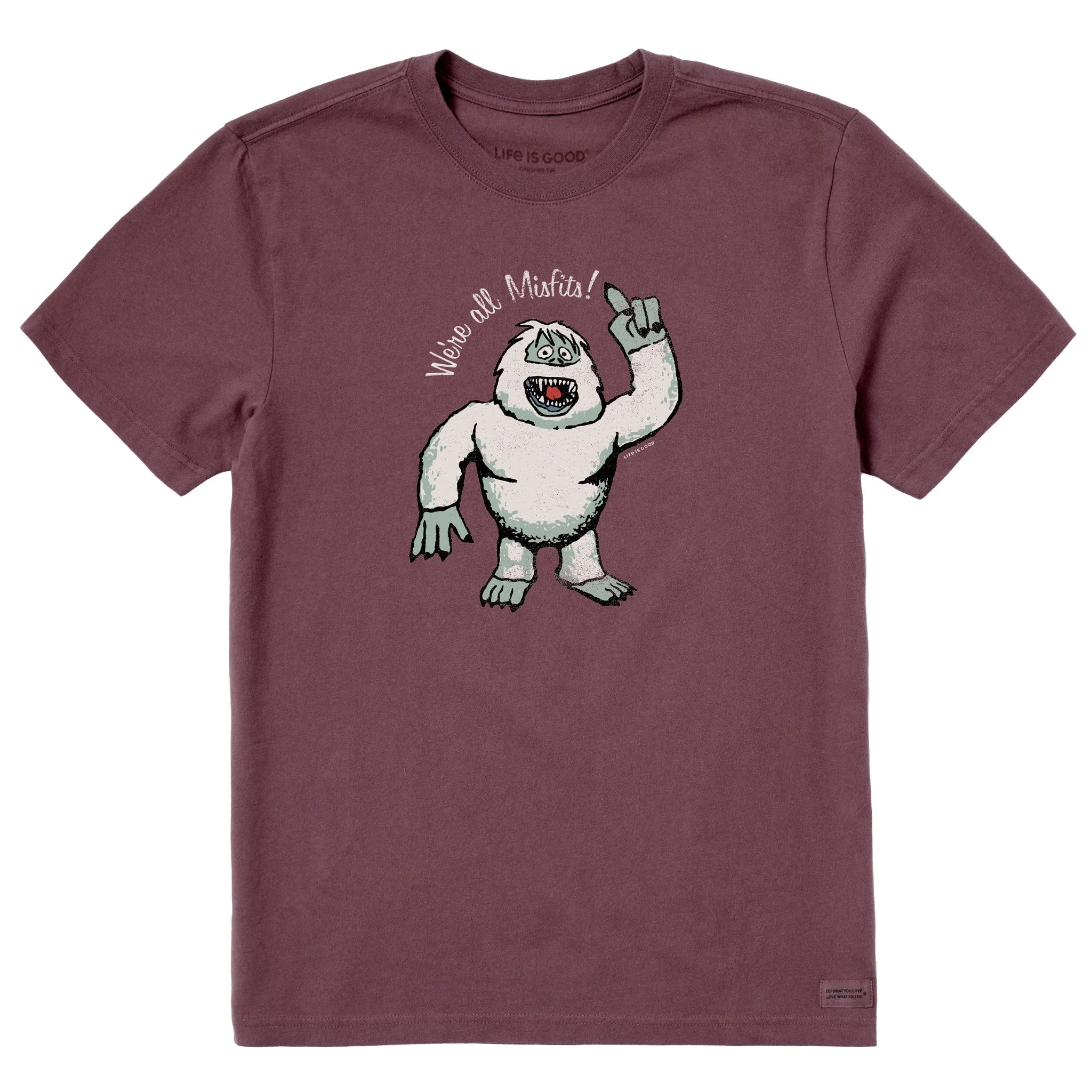 AntiStaticLining Men's We're All Misfits Snow Monster Short Sleeve Crusher Tee