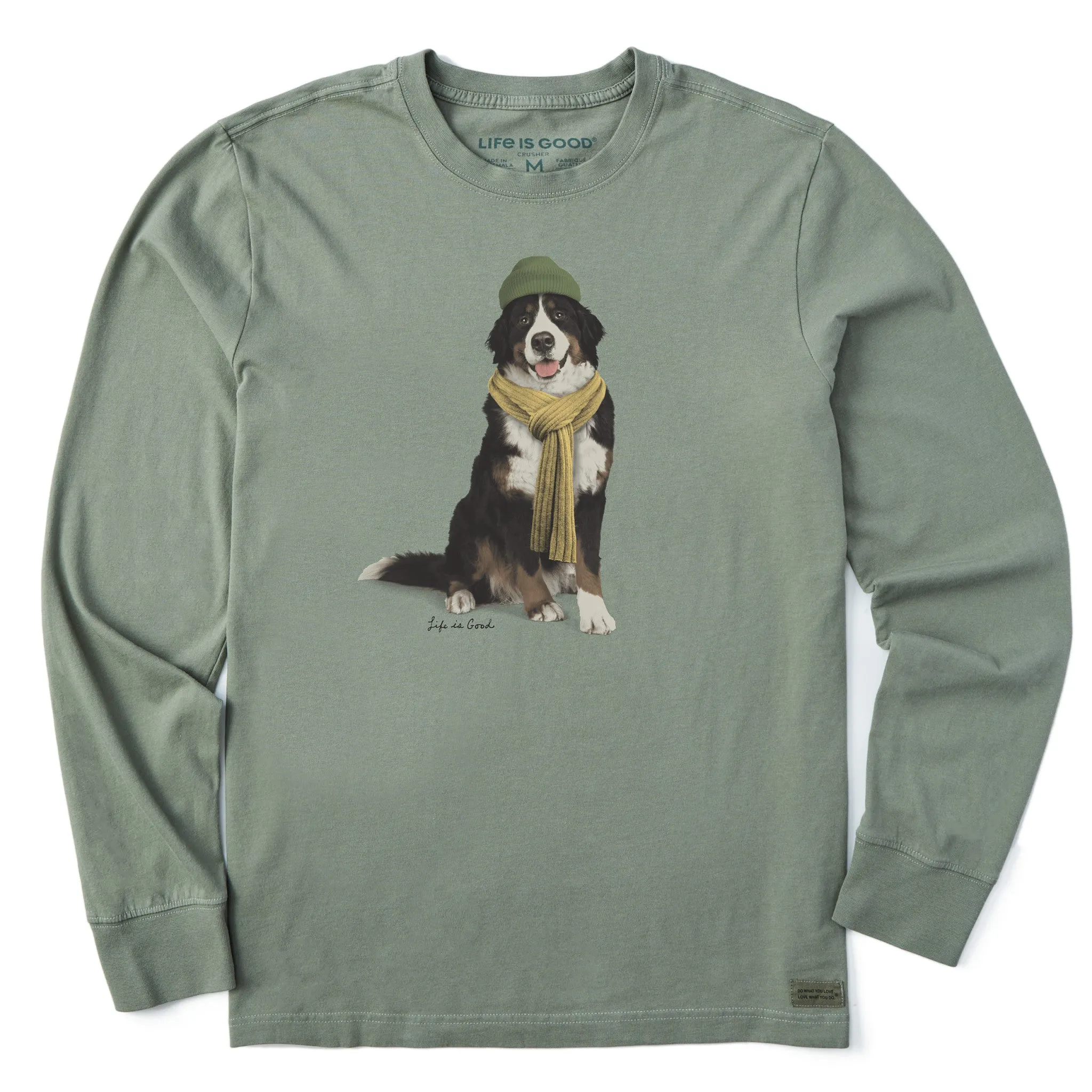 Men's Photoreal Bernese Long Sleeve Crusher Tee Simple Layer