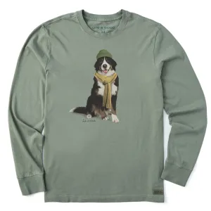 Durable Style Fashionable Piece Men's Photoreal Bernese Long Sleeve Crusher Tee