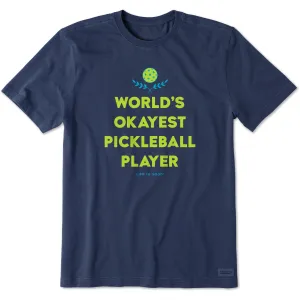 Men's World's Okayest Pickleball Player Short Sleeve Tee Outdoor Leisure Look Easy-to-Match