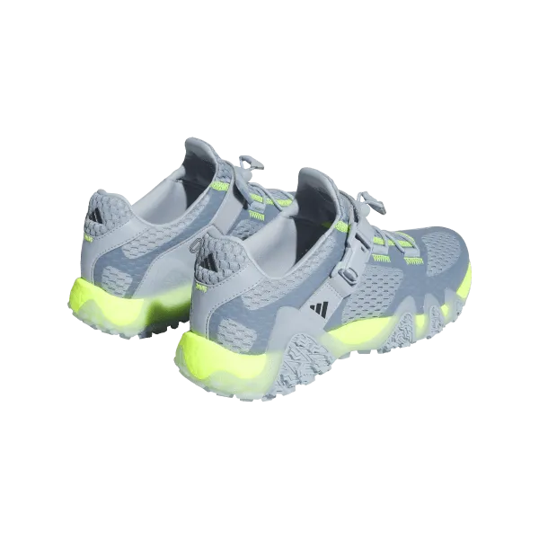 Adidas Adicross Low Spikeless Golf Shoes - Wonder Blue / Core Black / Lucid Lemon Recycled Rubber Composite