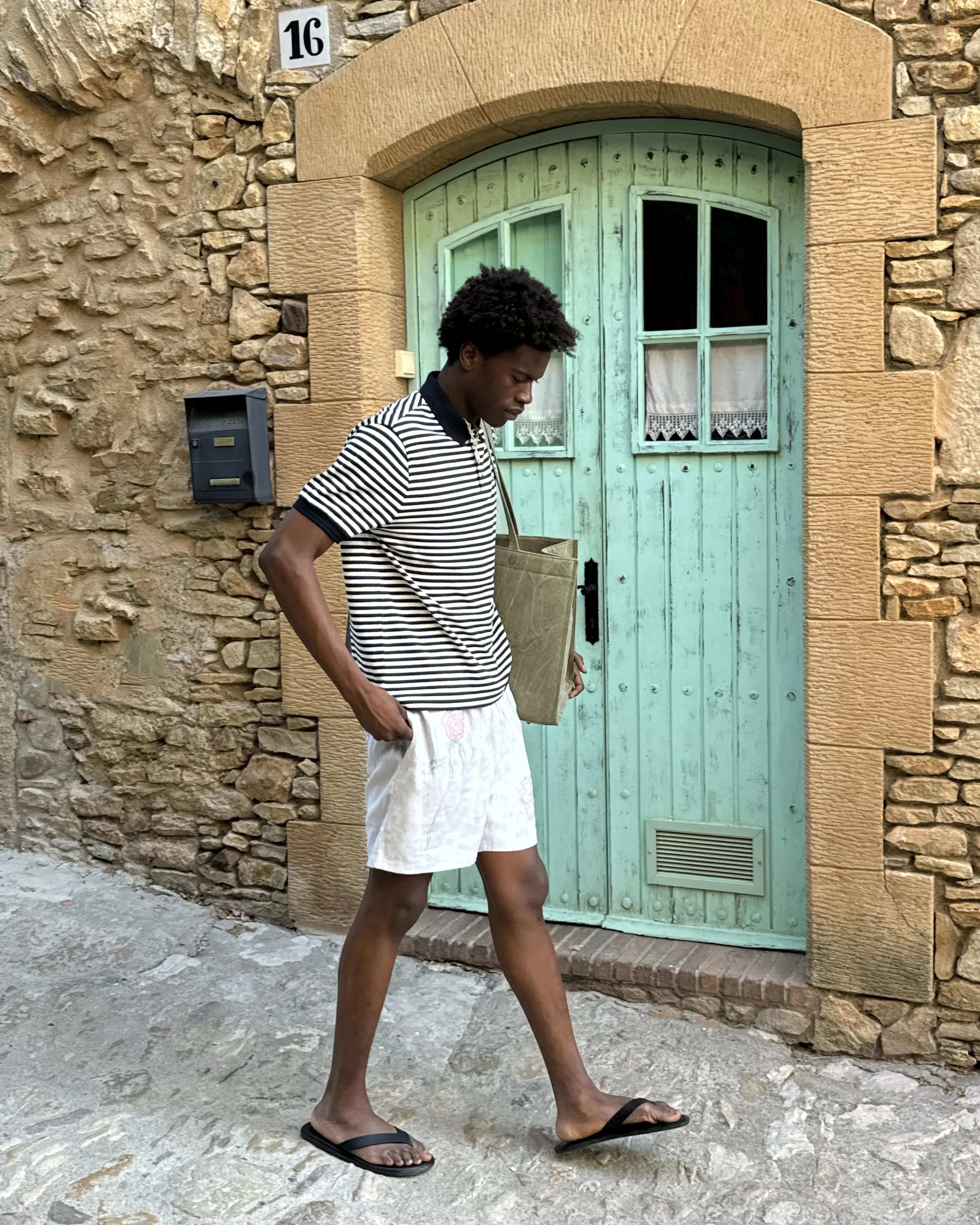 Epic Glow Thermal Insulation Layer Apple Crew Stripes Polo Black