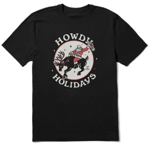 Men's Howdy Holidays Short Sleeve Crusher Tee Holiday Trend Lace trim