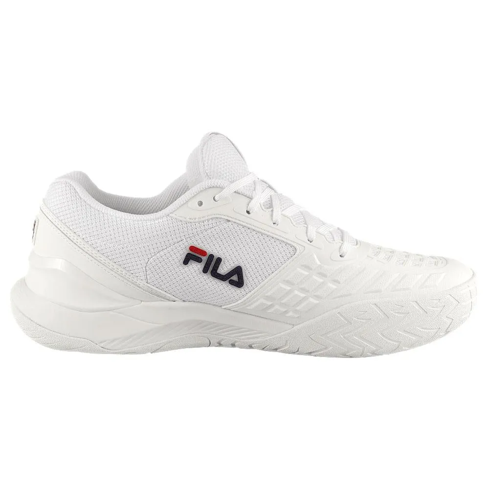 Fila Men's Axilus 3 - White/Fila Navy Anti   Abrasion Breathable Ventilation