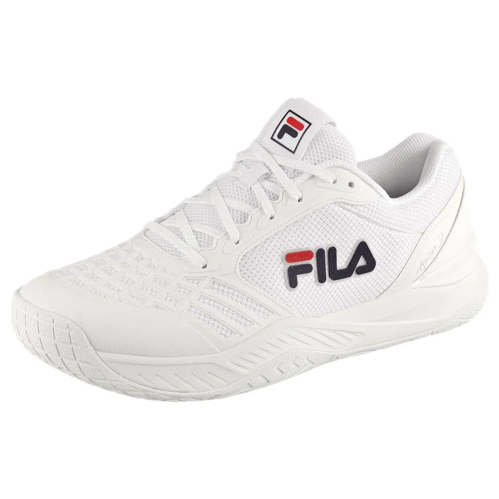Durable Material Comfortable ankle support Fila Men's Axilus 3 - White/Fila Navy