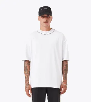 Anti Bacterial Treatment Quick Release Hem Stitched Lounge Tee White