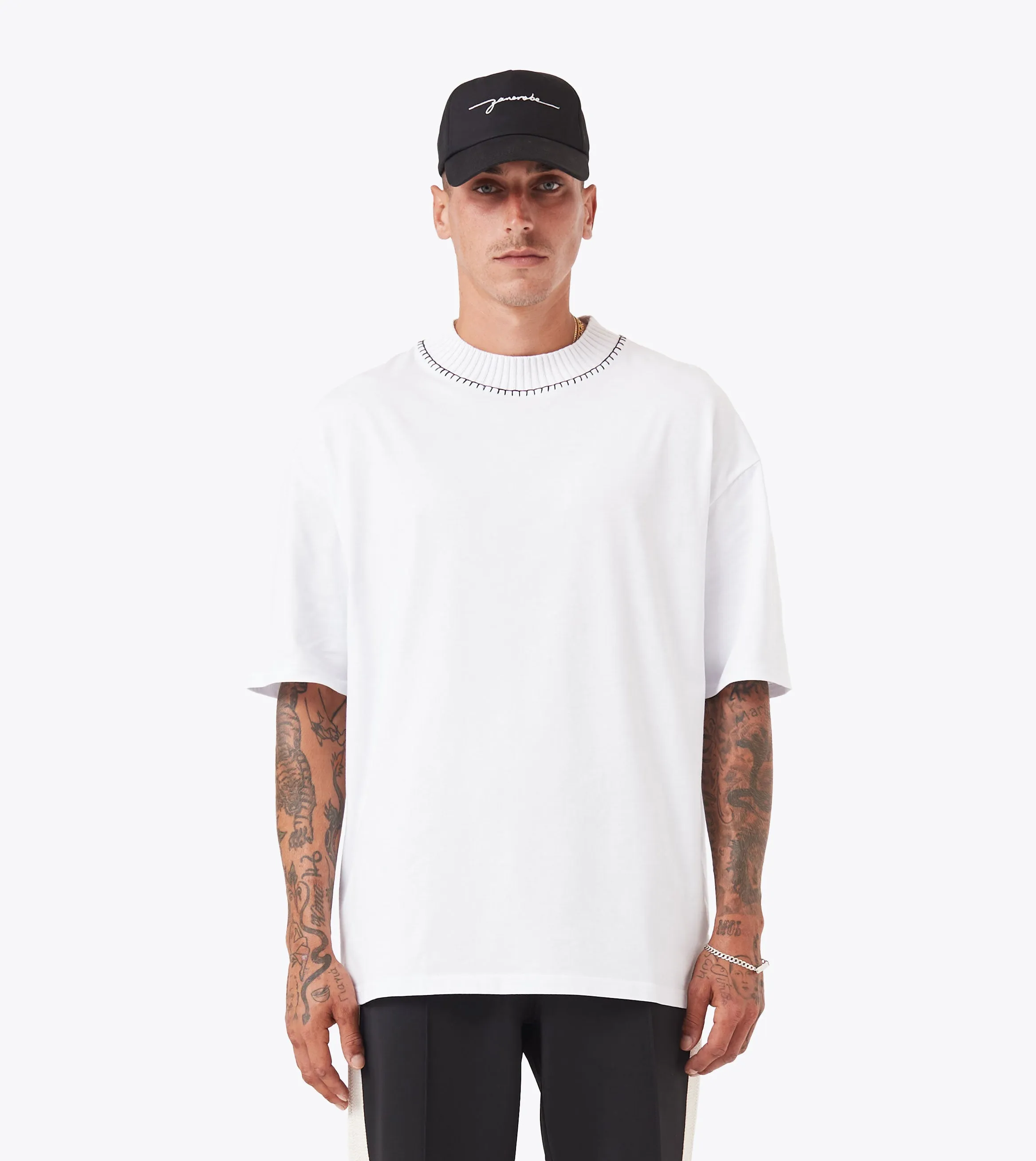Anti Bacterial Treatment Quick Release Hem Stitched Lounge Tee White