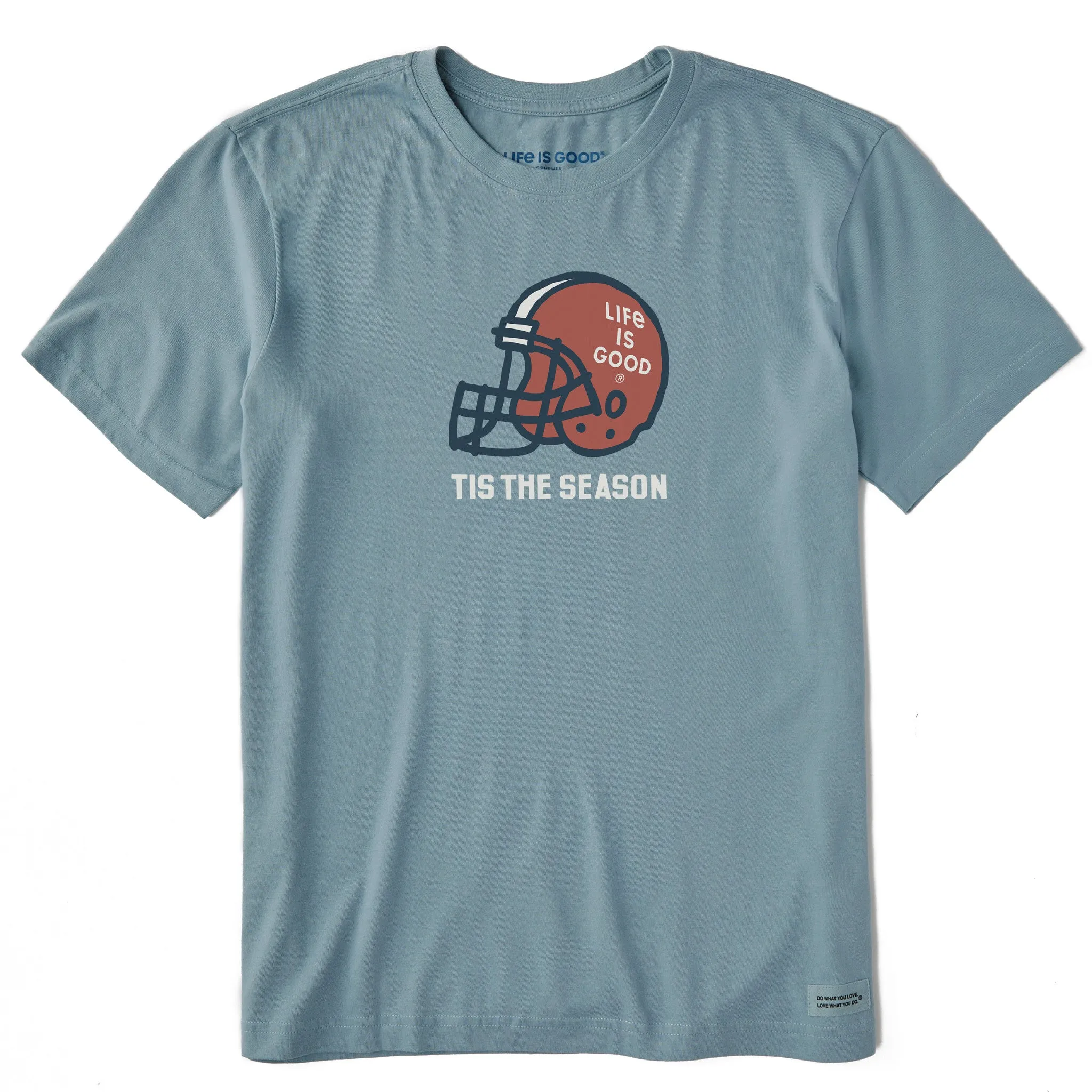 Men's Tis the Season Big Helmet Short Sleeve Crusher Tee UPF Rated Fabric Stone Wash Process