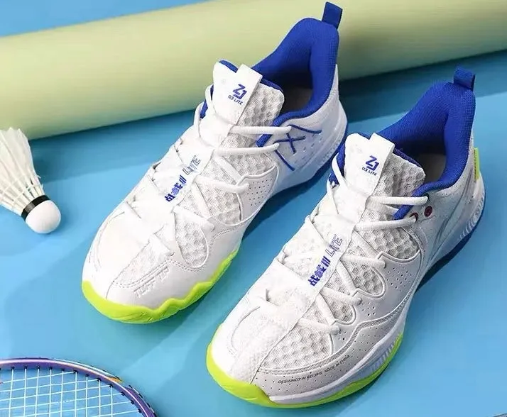 Vented Air Channels Street Grip Li Ning HALBERD III LITE Court Shoe Unisex [White/Clear Blue] AYZS016-1