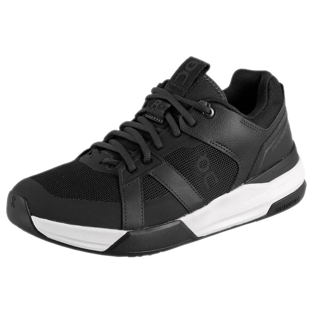 On Men's THE ROGER Clubhouse Pro - Black/White Flexible Tongue