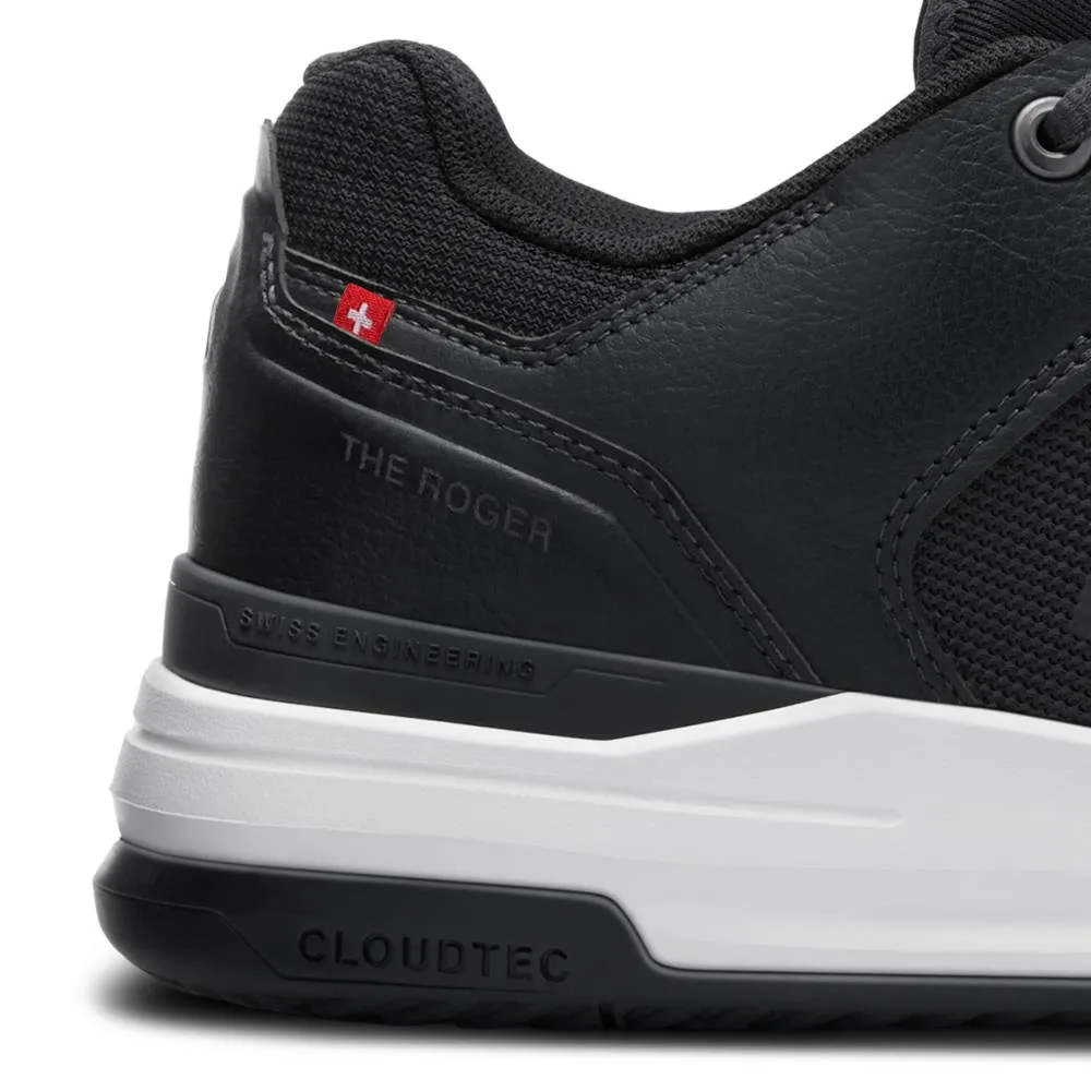 On Men's THE ROGER Clubhouse Pro - Black/White Soft Material