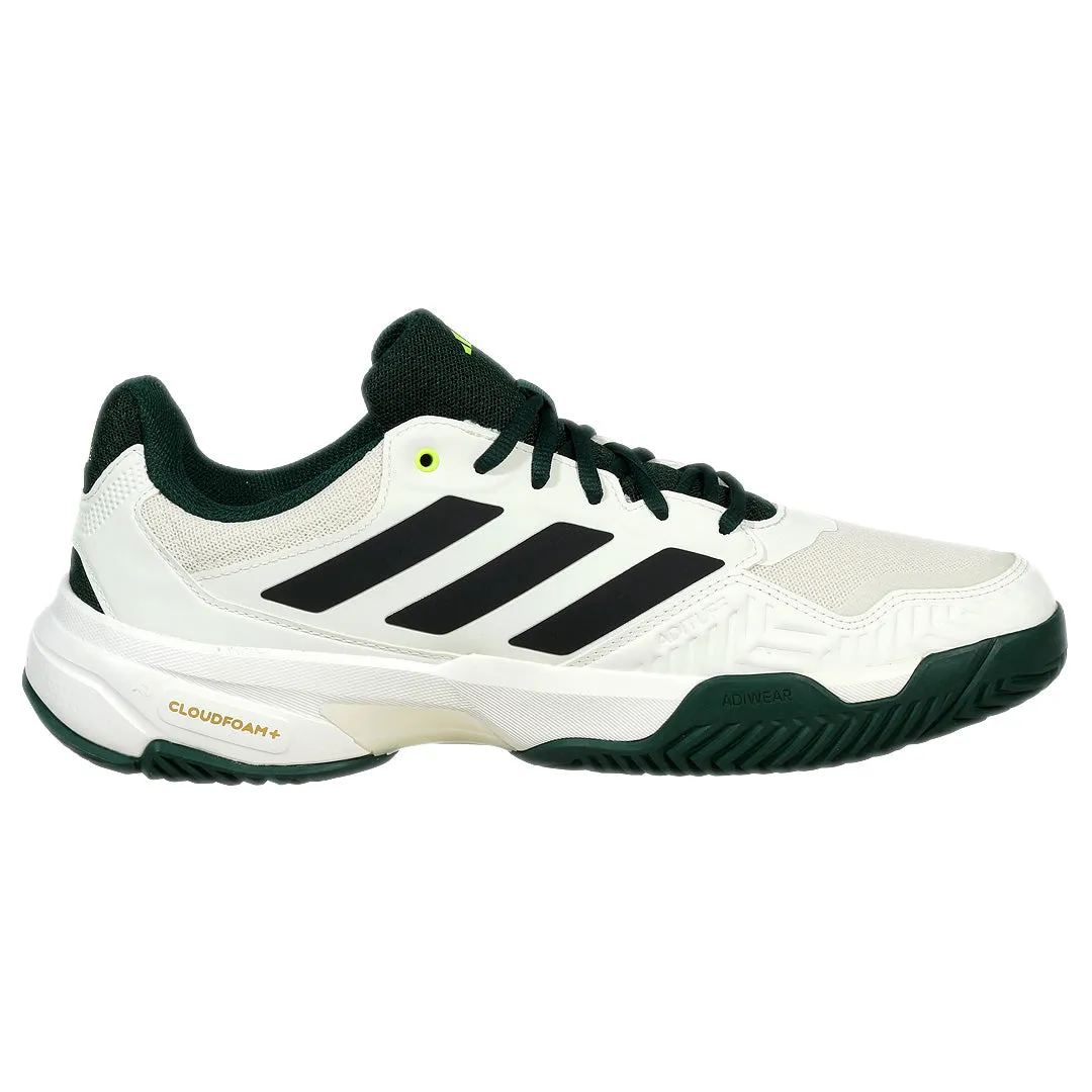 Wide fit Easy To Clean adidas Men's CourtJam Control 3 - Off White/Aurora Ivy