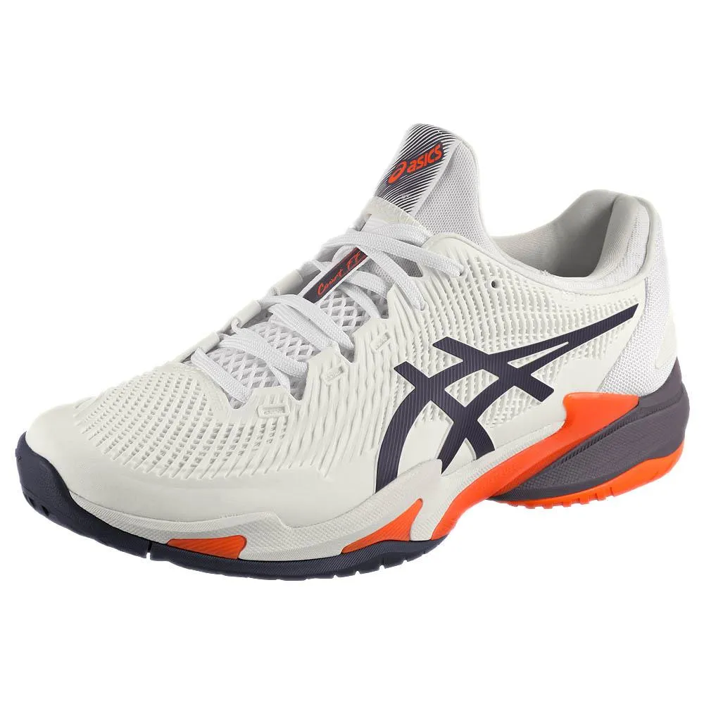 Lace   Up Design Comfortable Heel Asics Men's Court FF 3 - White/Greyish Purple