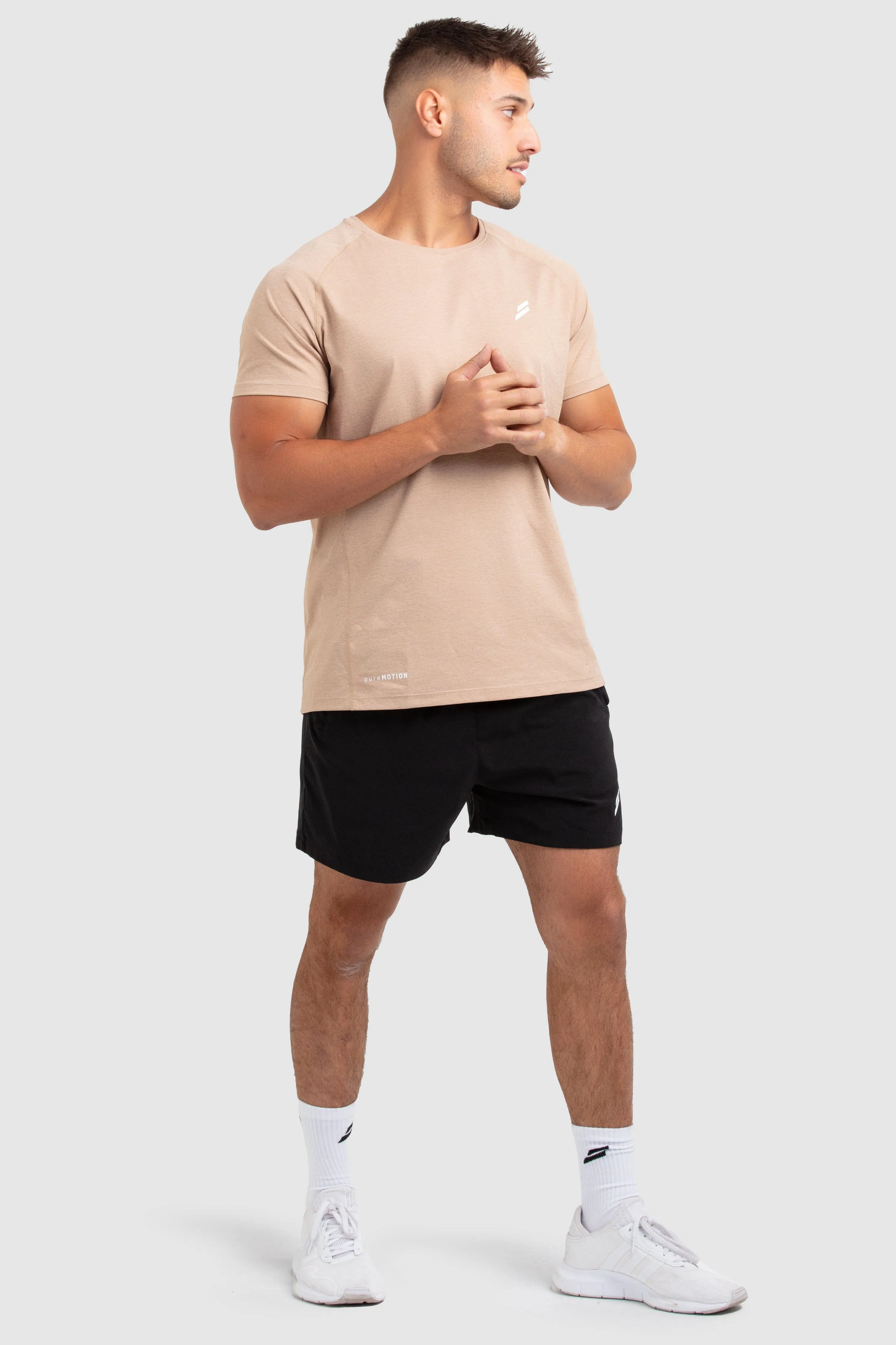 Structured silhouette Puremotion Tee V3 - Light Taupe