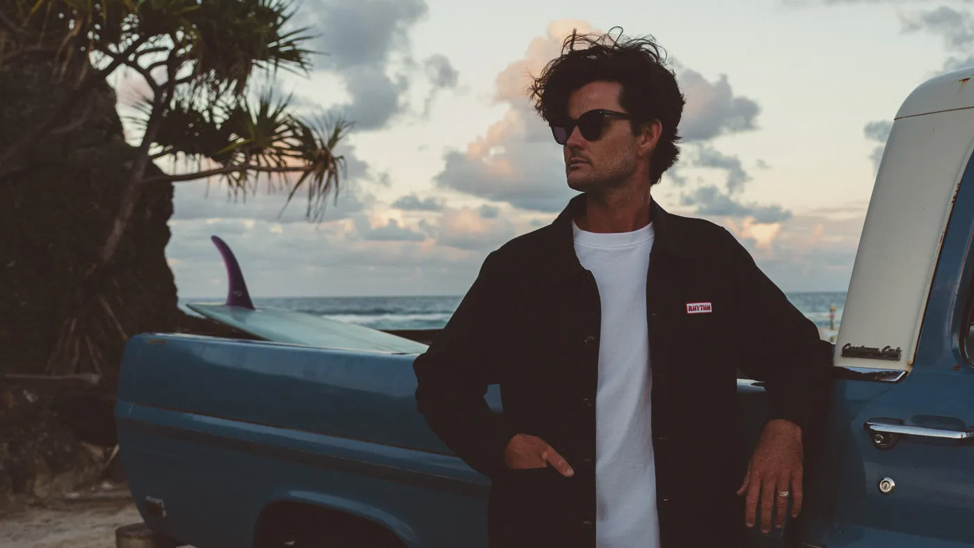 Urban Explorer Look Comfy Essentials Canvas Mechanics Jacket Navy