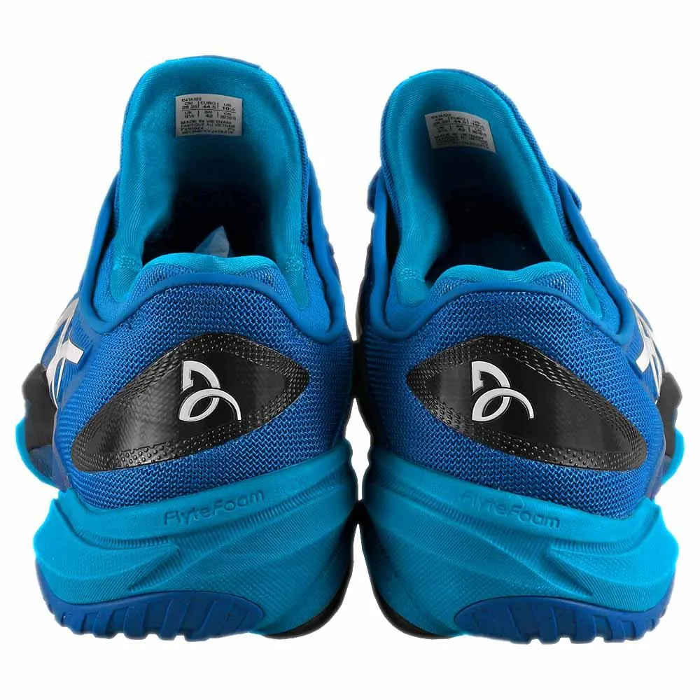 Comfort footbed Elastic Band Asics Men's Court FF 3 Novak - Tuna Blue/Pure Silver