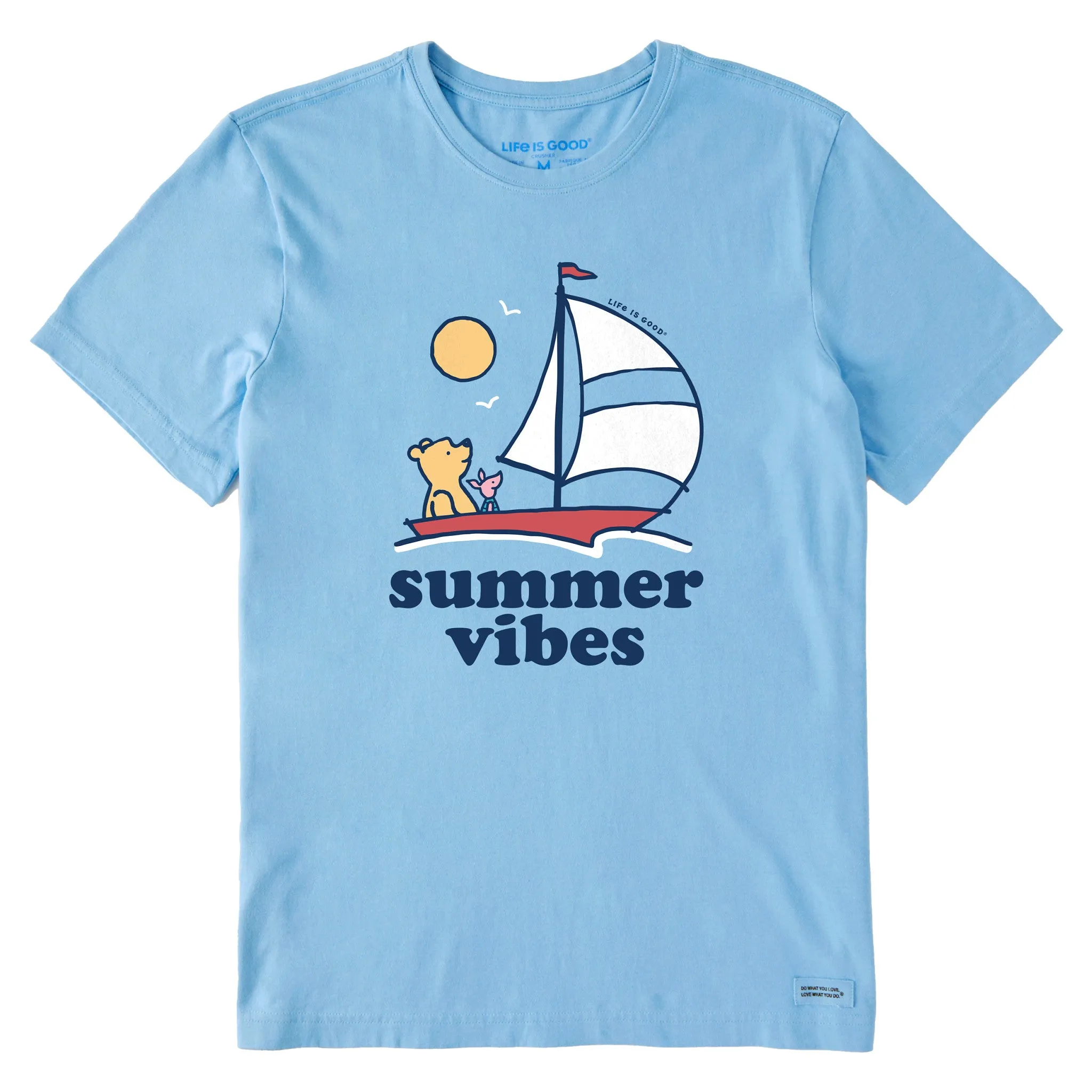Men's Summer Vibes Winnie Sailboat Short Sleeve Tee Casual Design Fit Flexible Comfort