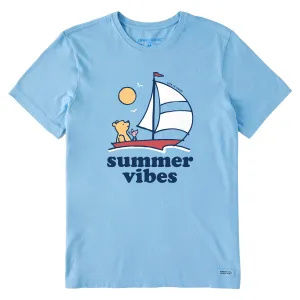 Men's Summer Vibes Winnie Sailboat Short Sleeve Tee Casual Design Fit Flexible Comfort