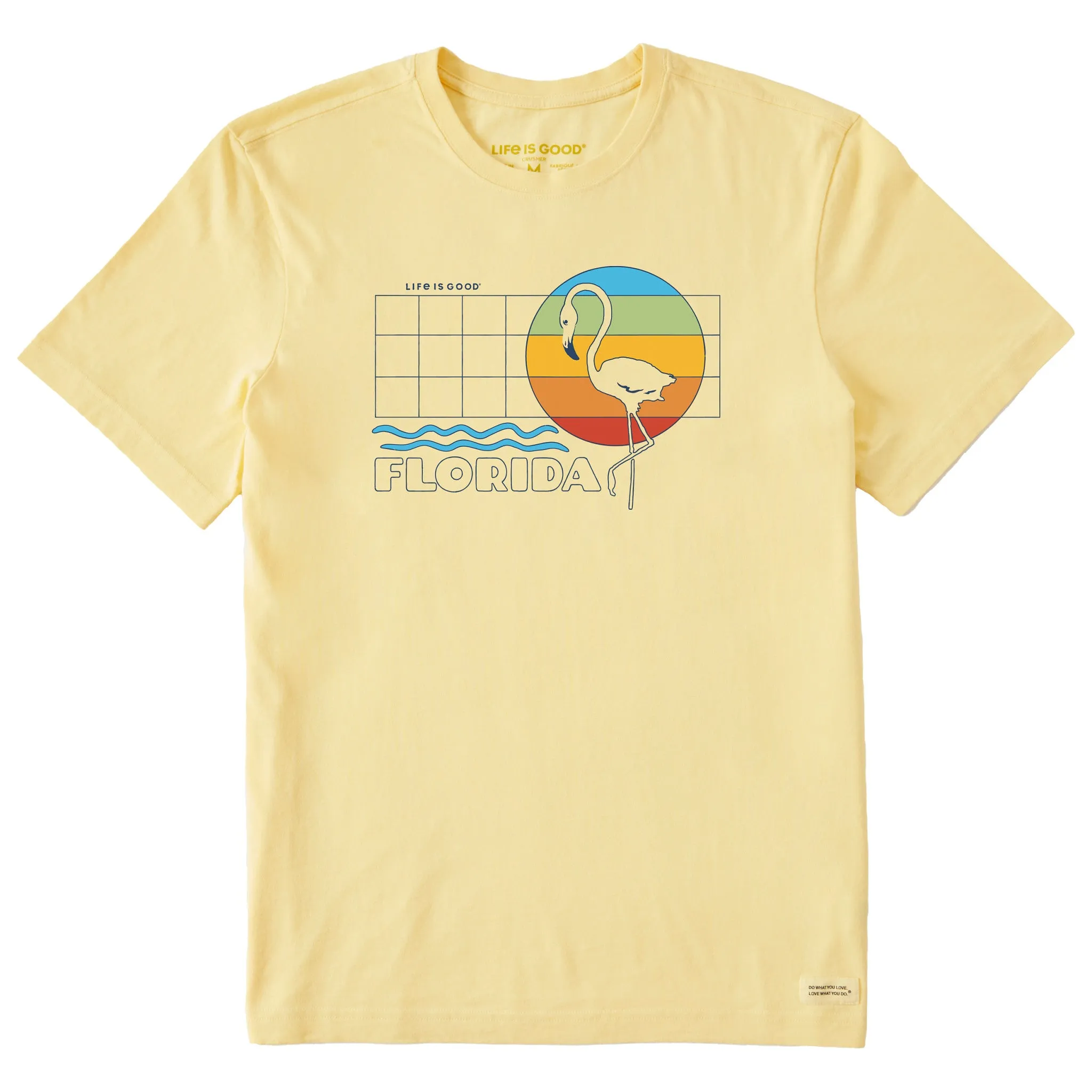 Retro Men's Florida Flamingo Short Sleeve Crusher Tee