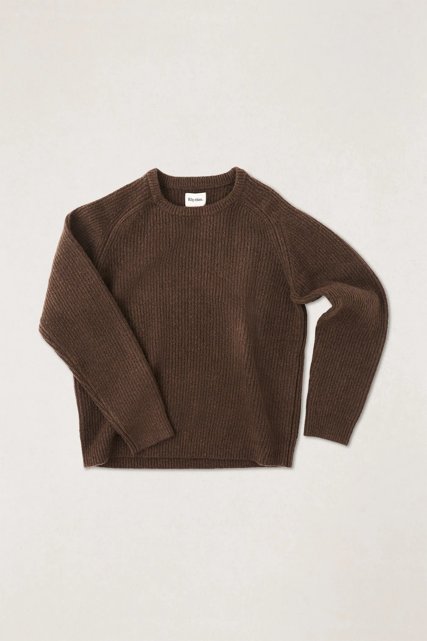 Vintage Waffle Knit Sweater Chocolate Daily Piece Weekend Vibes