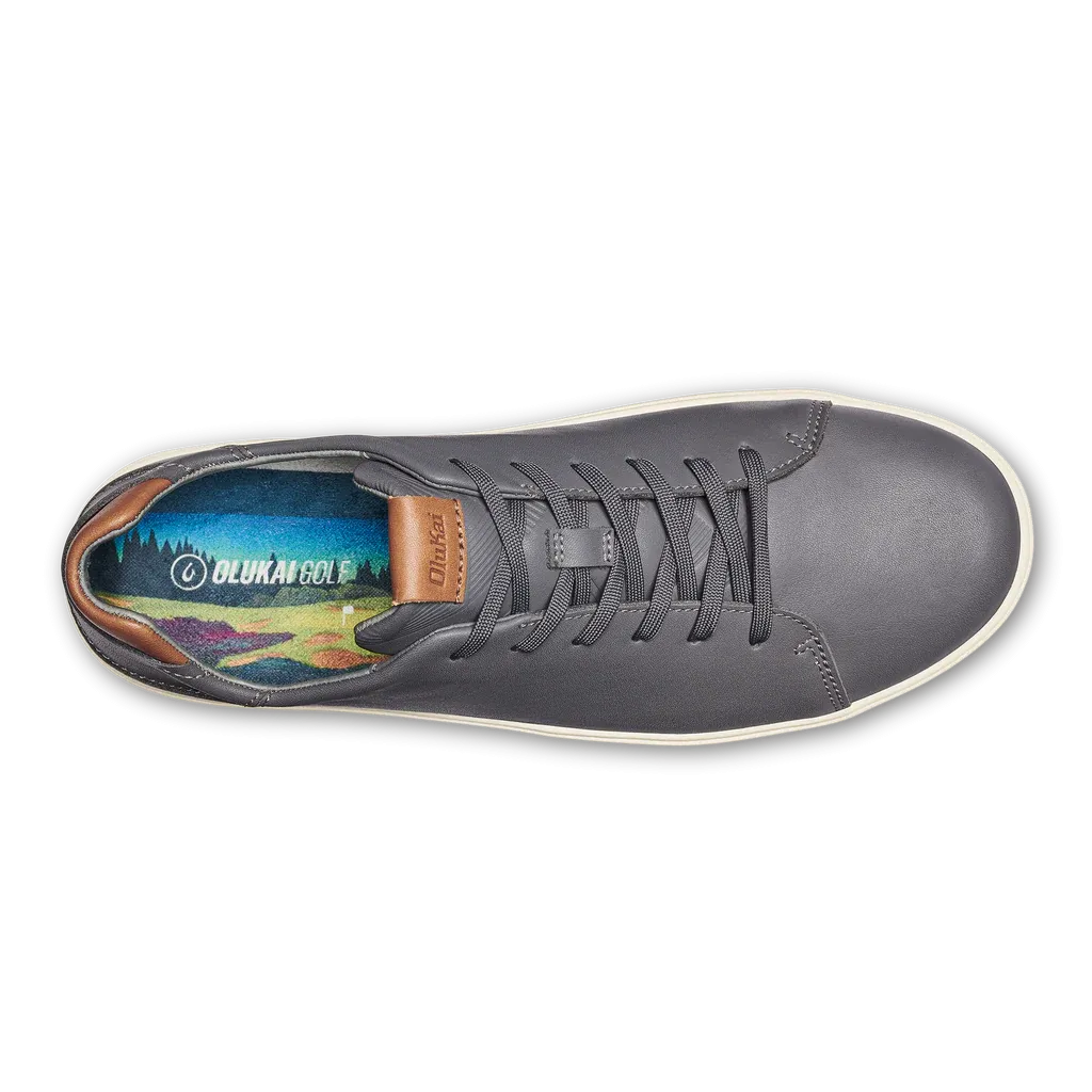 Olukai Men's Wai'alae Golf Shoes- Stone Shock absorption
