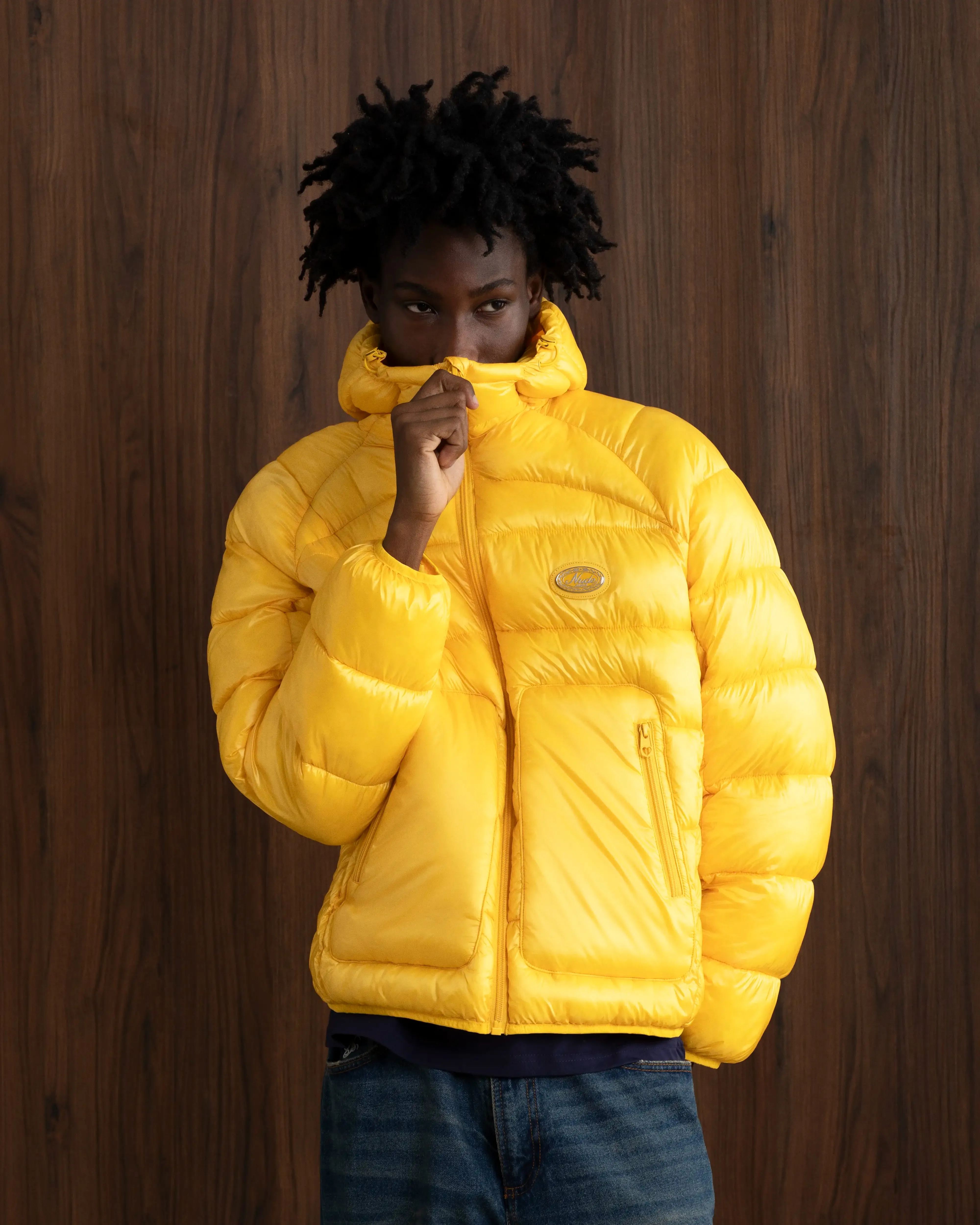 Iconic Puffer Jacket Yellow Climate Responsive Textile