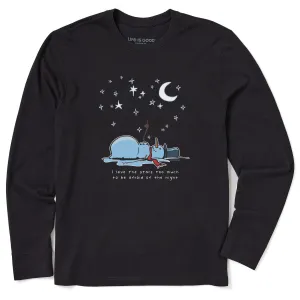 Compact Stitch Pattern Men's Snowman Star Lover Long Sleeve Crusher Tee