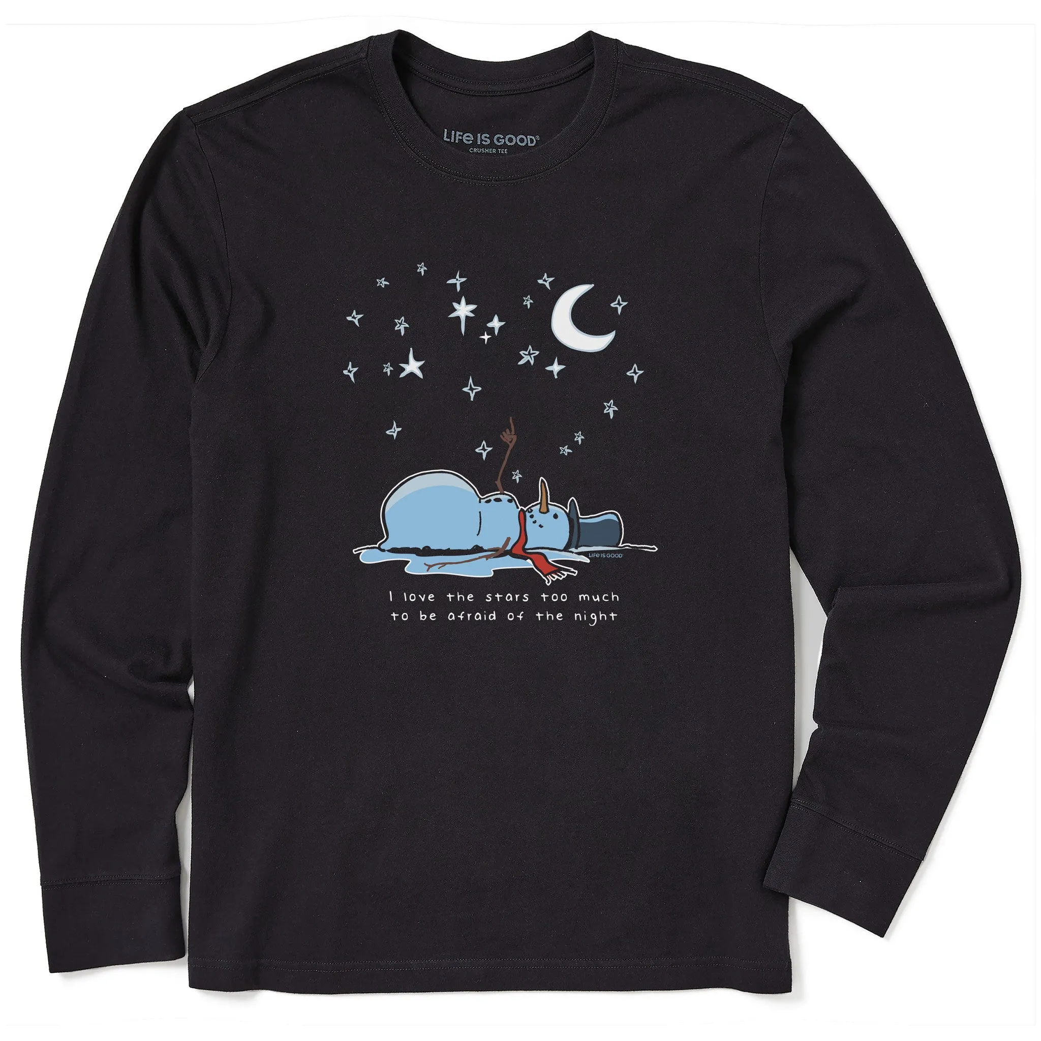 perfect for all-day wear Relax Style Trend Men's Snowman Star Lover Long Sleeve Crusher Tee