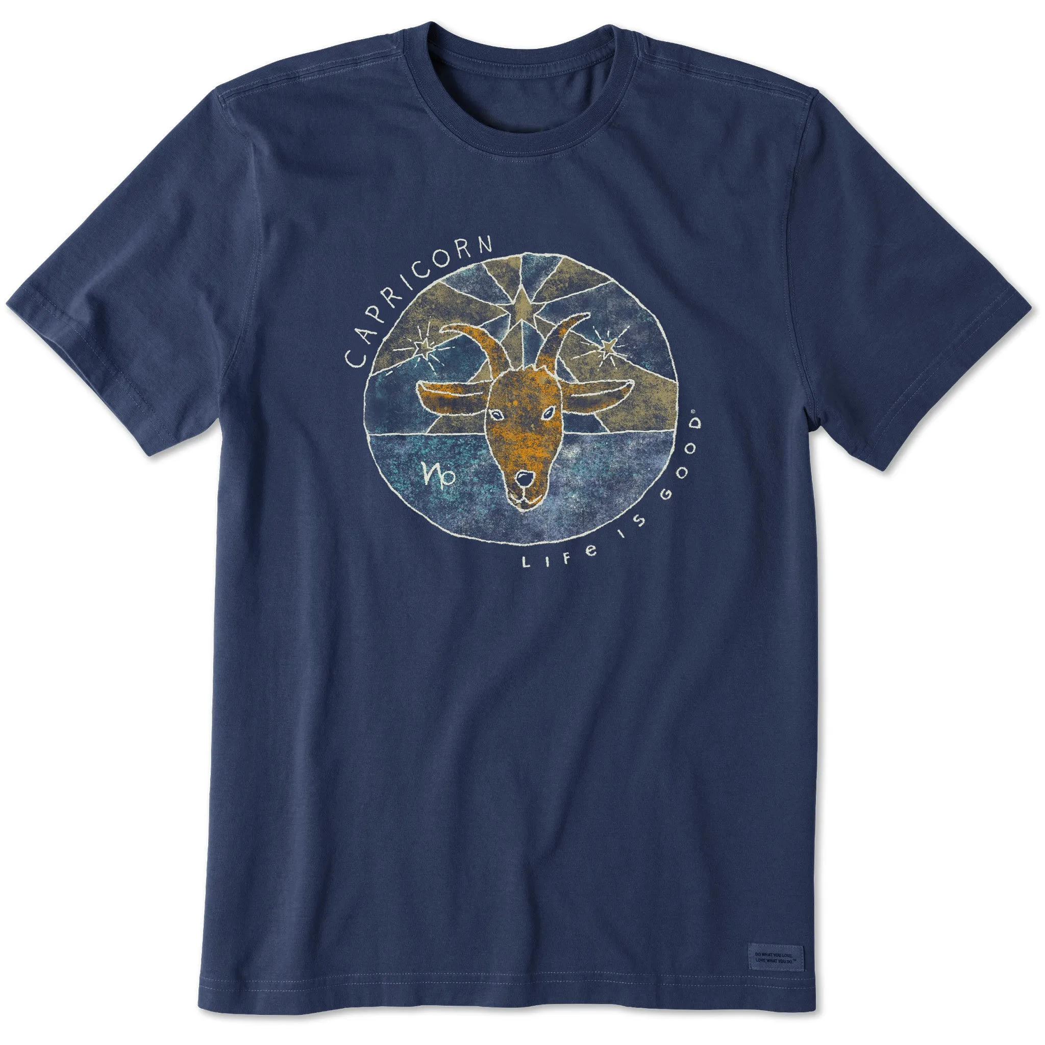 UltraLightweight DoubleStitched Seams Men's Trippy Capricorn Short Sleeve Crusher Tee