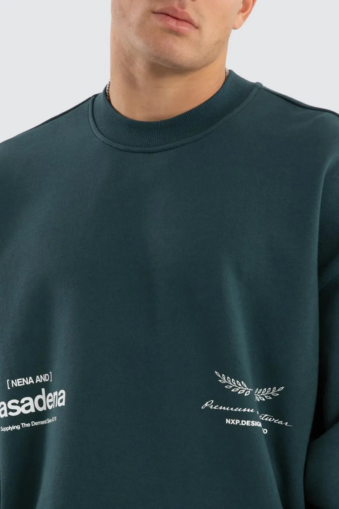 product sustainable future Oversized Design Lectern Box Fit Sweater Sea Moss