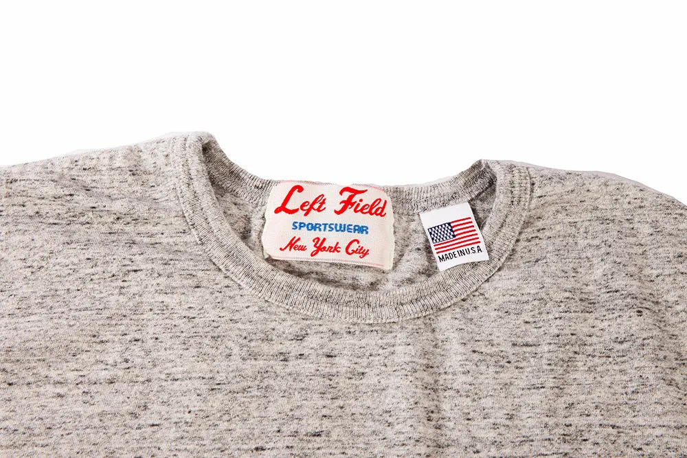 Layered Hem Details Long Sleeve Heather Grey Pocket Tee