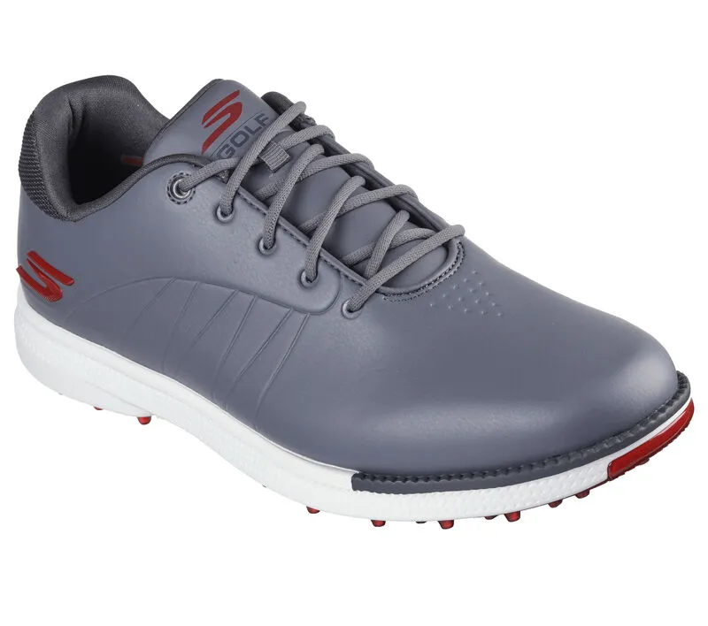 Beginner Friendly Dry Movement Skechers Men's Go Temop Golf Shoes- Grey/Red