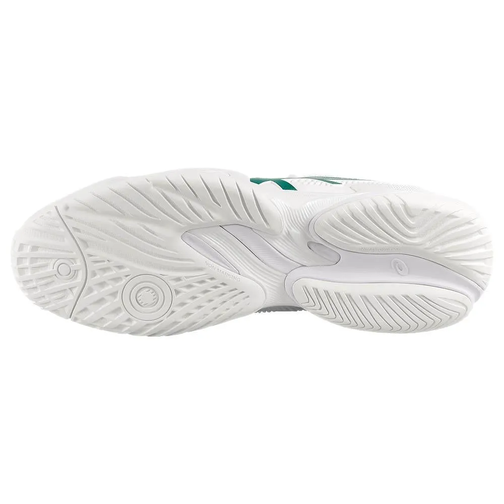 Durable Sole Soft Material Asics Men's Court FF 3 Novak - White/Pitch Green