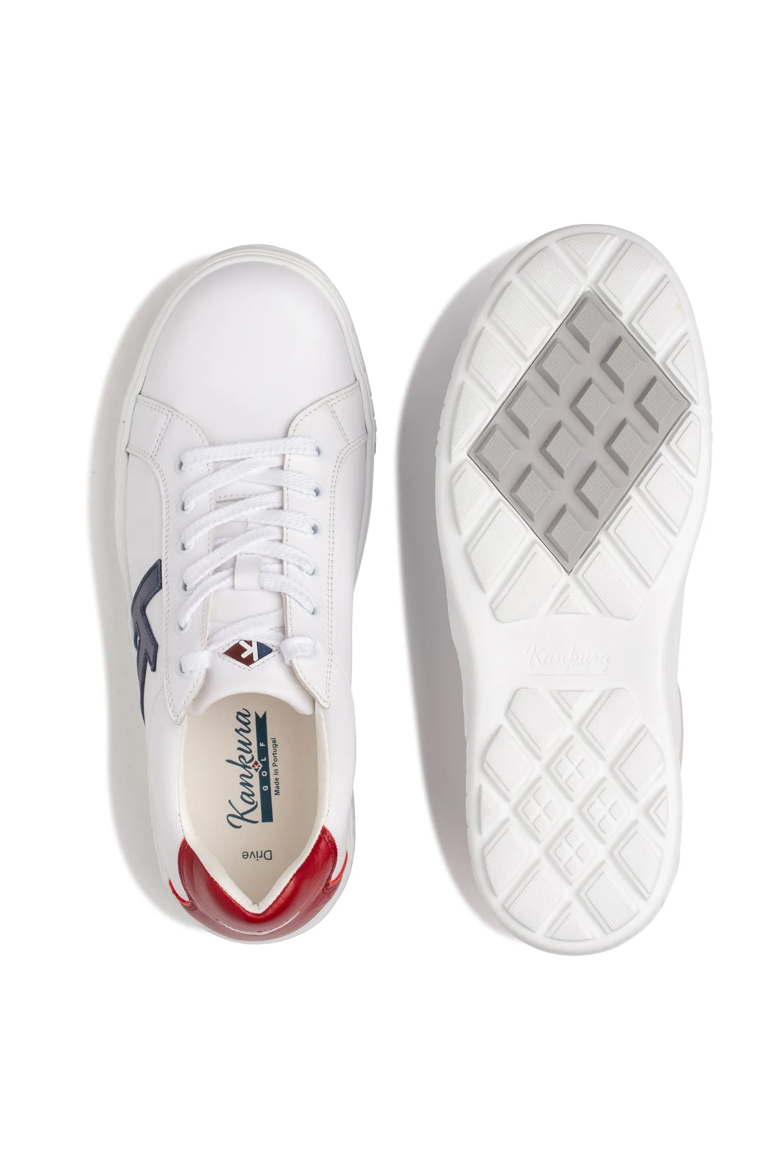 Drive 07   White|Red   Men's Golf Shoes   D007 02 Smart support