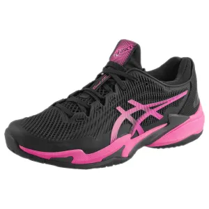 Comfortable ankle support Padded collar Asics Men's Court FF 3 - Black/Hot Pink