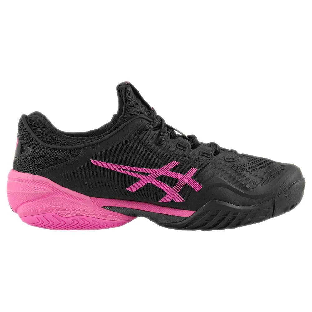 Comfortable Step Comfortable fit Asics Men's Court FF 3 - Black/Hot Pink