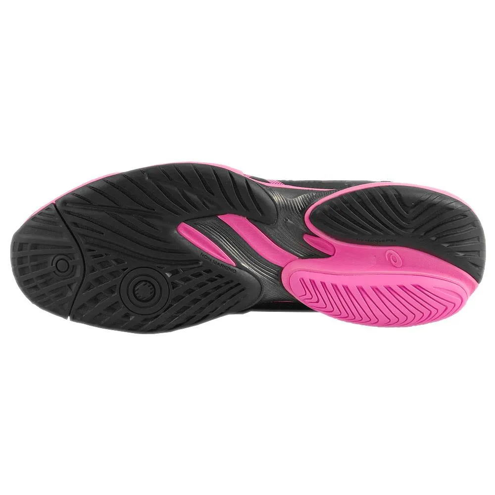 Stretchable Fabric Asics Men's Court FF 3 - Black/Hot Pink