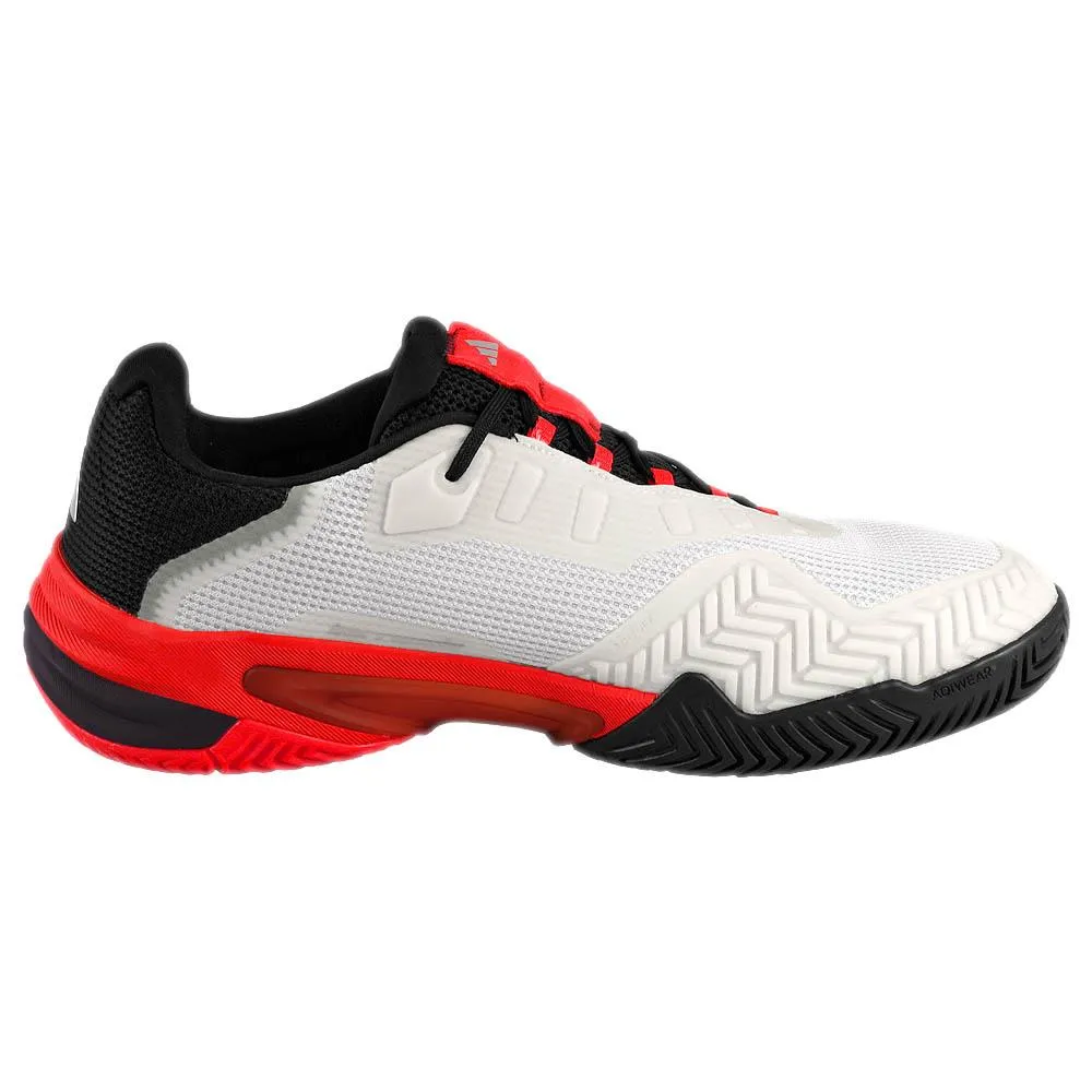 Cushioned Insole Cushioned Midsole adidas Men's Barricade 13 - Cloud White/Lucid Red
