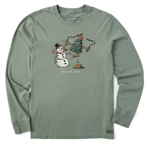 Men's Spruce Lee Long Sleeve Crusher Tee Sleek Layers Value for Money