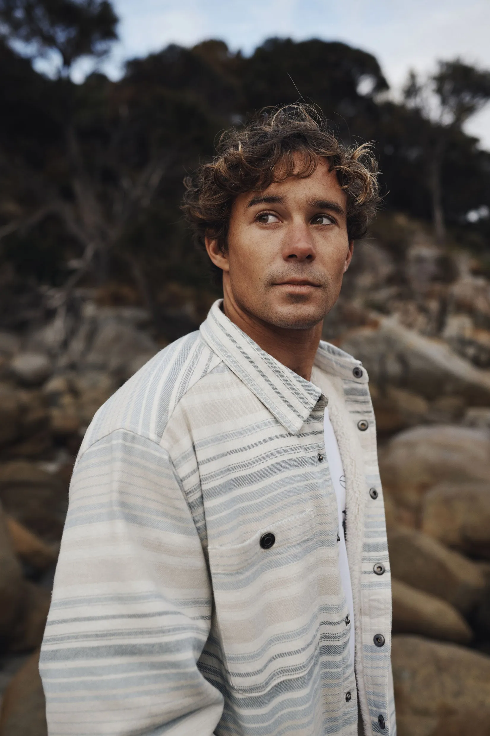 HAROLD STRIPE JACKET Subtle Texture